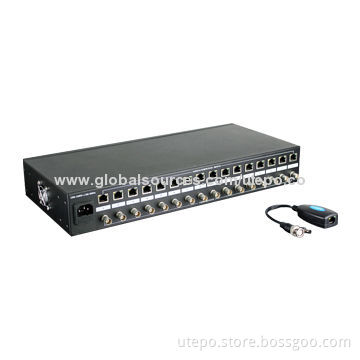 16CH Video and Power Server, to 300m, Regulated 12V/1A Power, Extra BNC*BNC Coax Cable